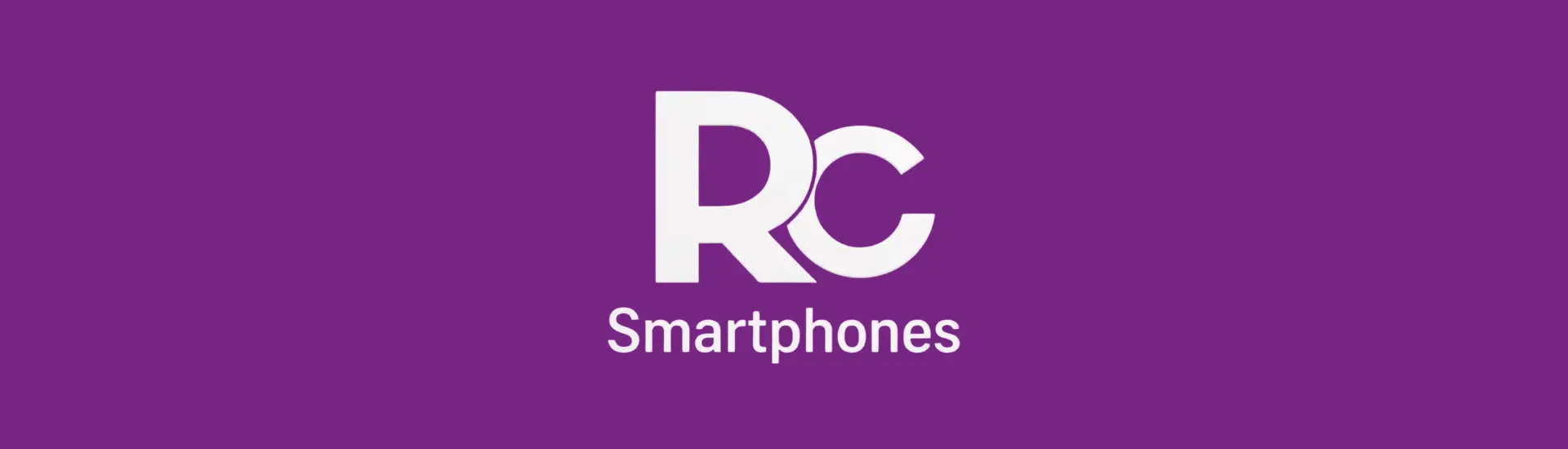 RC Smartphones logo on a purple background (white text/logo).