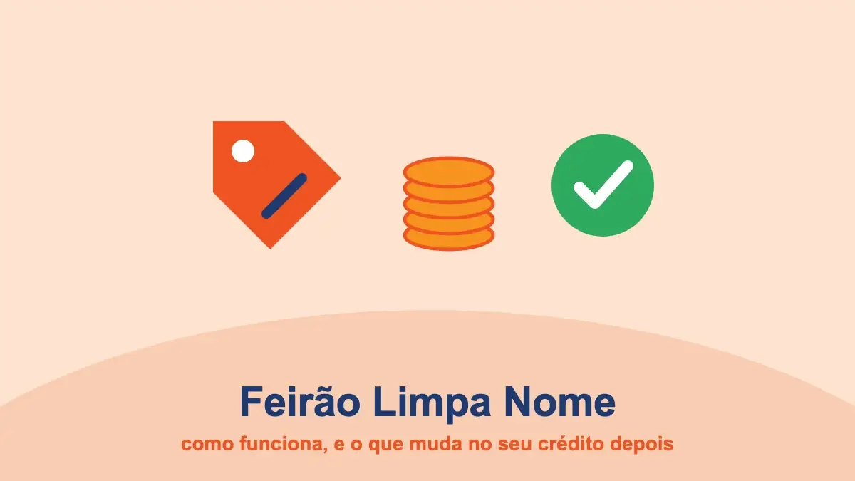 Etiqueta de desconto, moedas e sinal de aprovado: como funciona o Feirão Limpa Nome